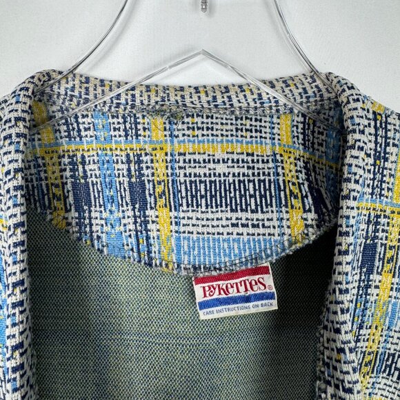 Vintage‎ 1970s Pykettes Womens 2-Piece Plaid Vest & Bell Bottoms Pants Set - Picture 10 of 11